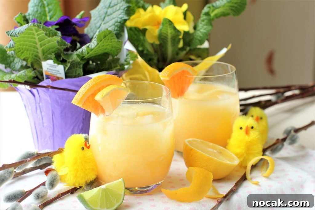 Spring Chickie Cocktail: Bright, Floral Spring Drink Recipe 8 the spring version of the Snowball Cocktail