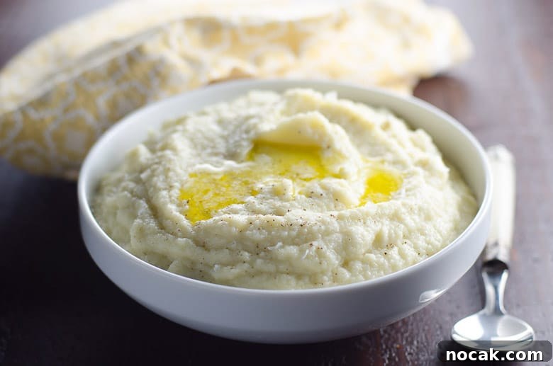 Smoked Gouda Mashed Cauliflower Recipe — Creamy Side Dish 5 Creamy Mashed Cauliflower with Smoked Gouda