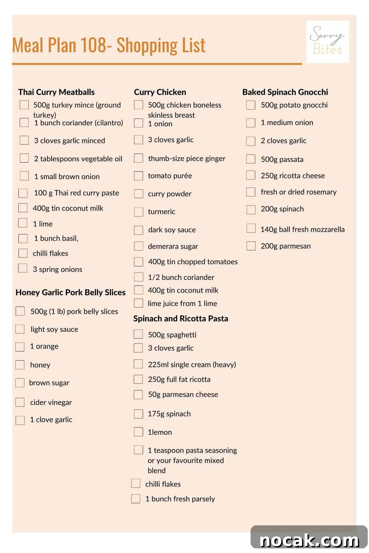 Affordable Weekly Family Meal Plan: 7 Dinners for Less Than $108 3 Budget meal plan week 108 shopping list.