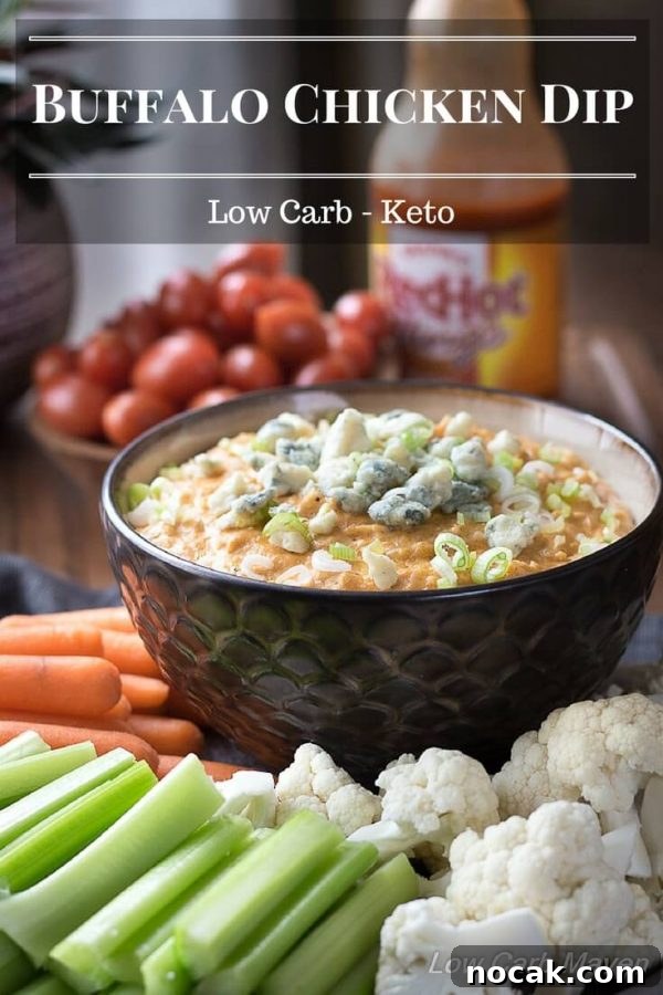 Keto Buffalo Chicken Dip Recipe — Low Carb, Creamy & Spicy 2 Looking for an easy low carb appetizer? Serve this low carb Buffalo Chicken Dip as a hot appetizer at your next keto party or gathering.