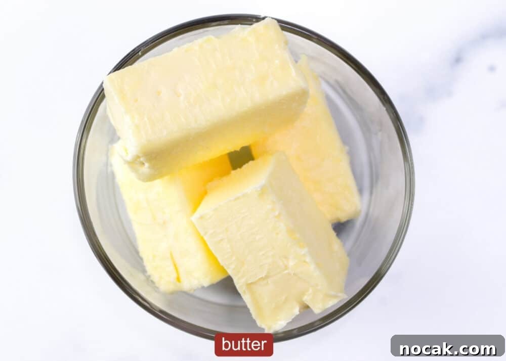 Butter cut into pieces
