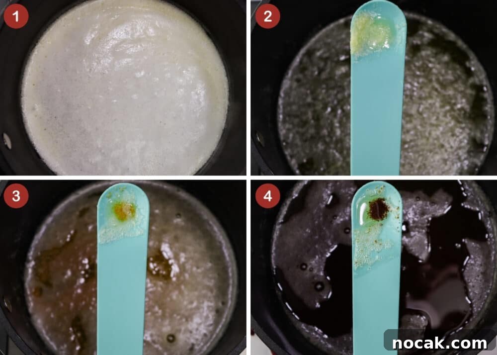 Step-by-step butter browning