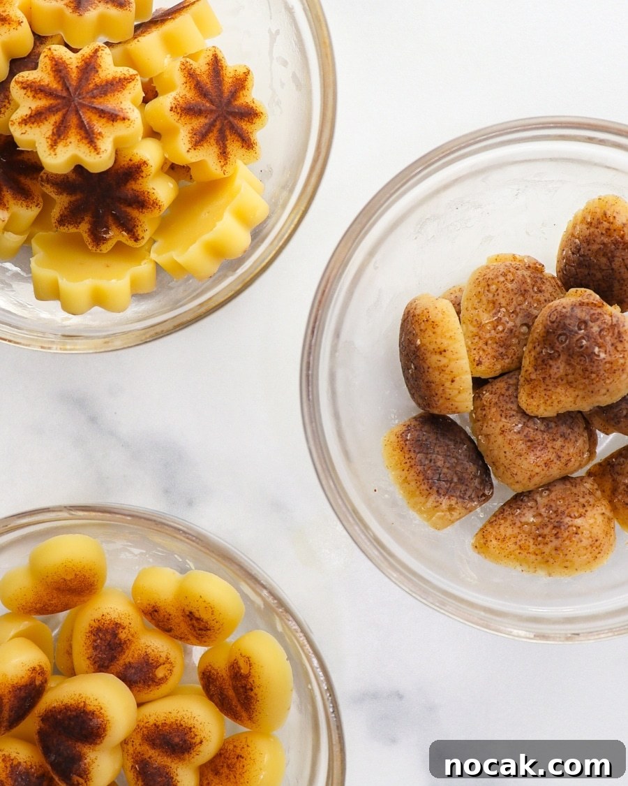Multiple variations of brown butter bites