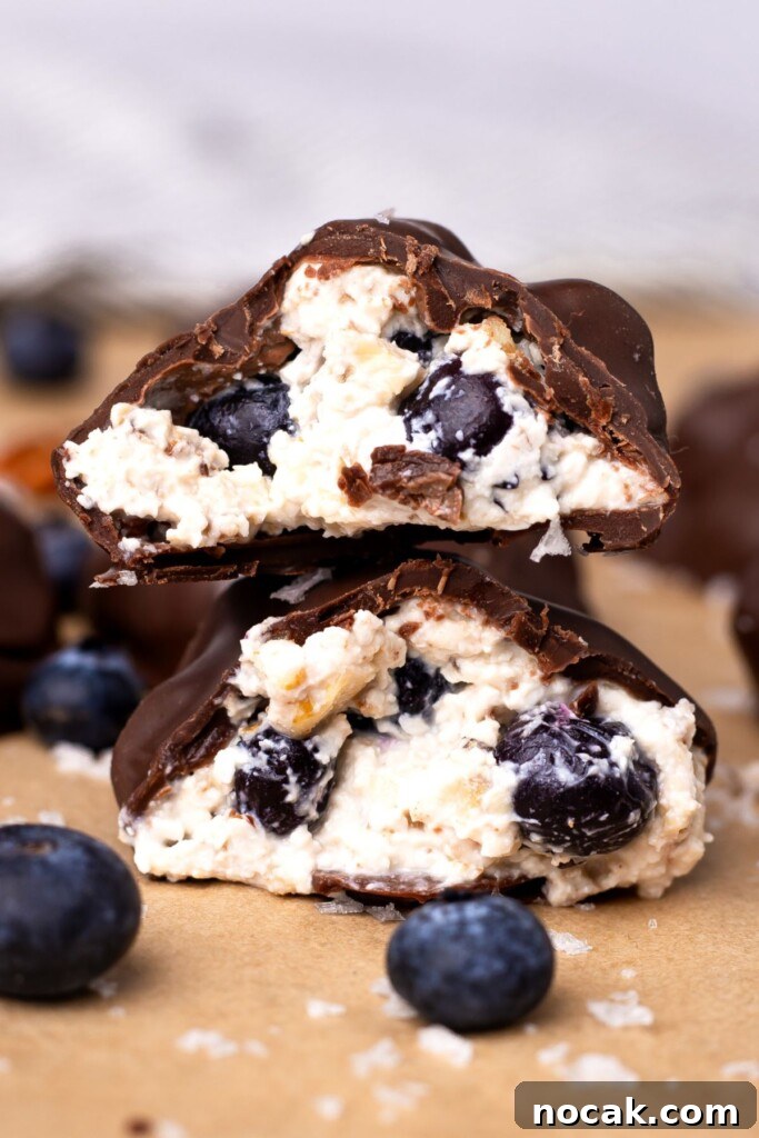 27 High-Protein Fall Snacks to Help You Build Muscle 19 chocolate dipped blueberry cottage cheese clusters