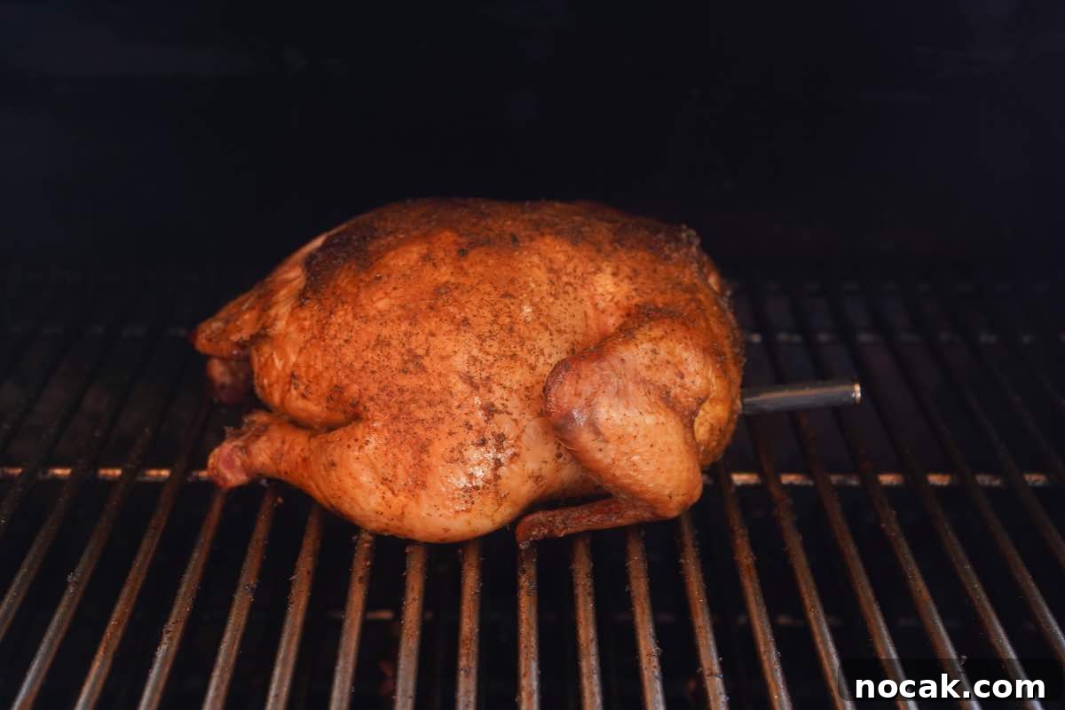 Juicy Smoked Whole Chicken Recipe for Tender, Flavorful Results 7 Smoked whole chicken after cooked