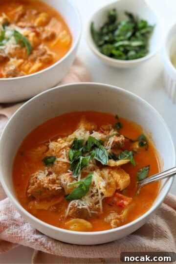 Marry me soup with chicken and sausage.