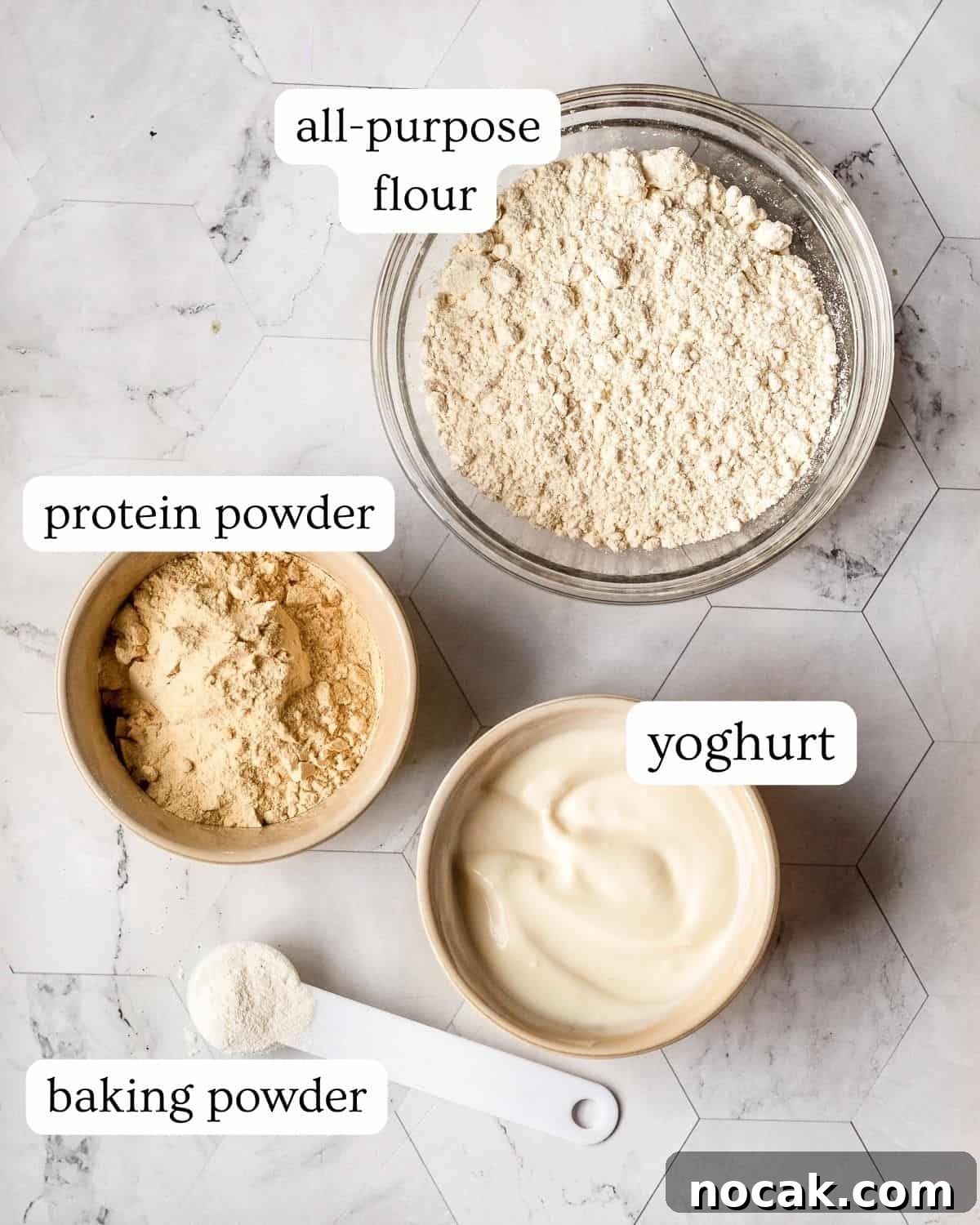 4-Ingredient Protein Scones Made Without Butter 4 Ingredients to make protein scones.