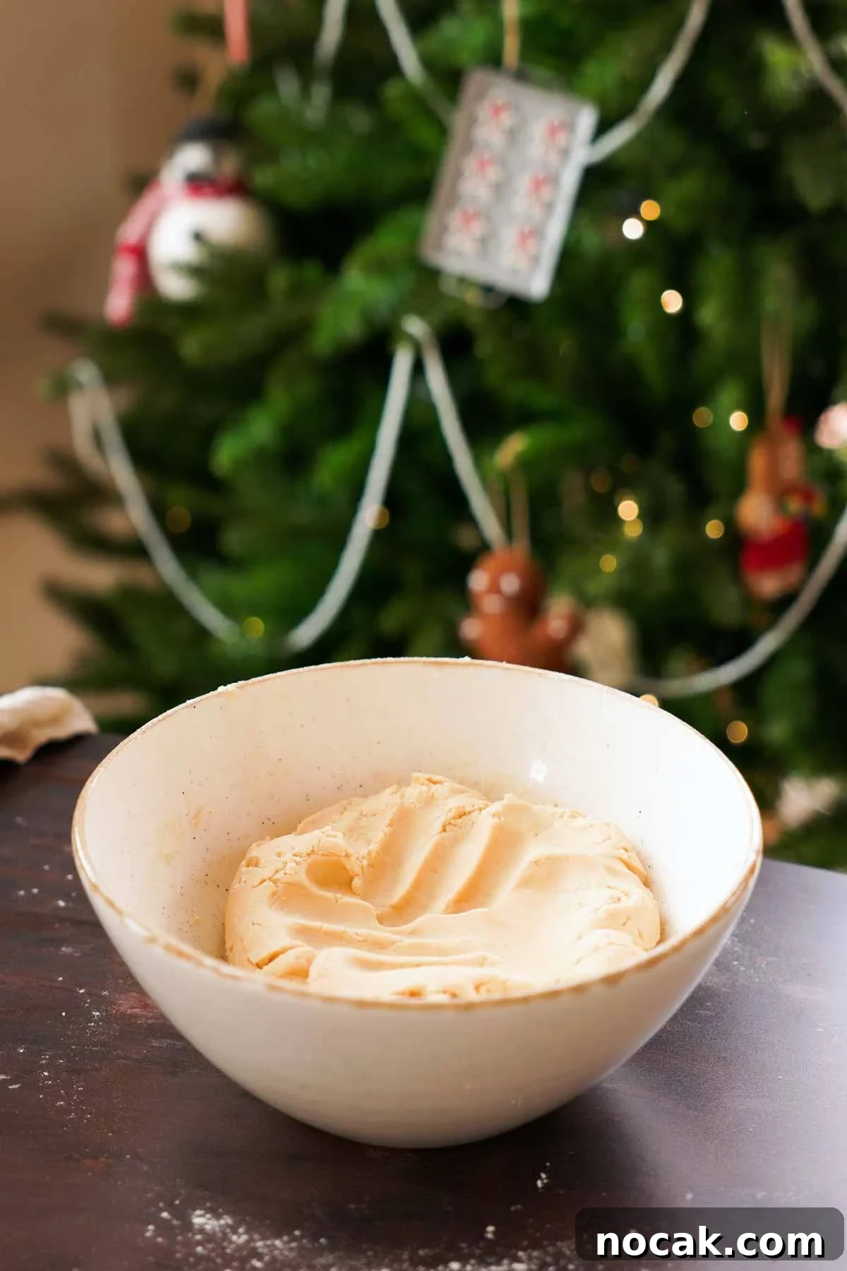 Oreshki Walnut Cookies Recipe — Russian Fillable Pastry Treats 7 mixed walnut cookie dough in large bowl