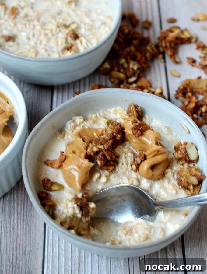 Creamy Peanut Butter Overnight Oats Recipe for Quick Breakfast 3 vegan overnight oats