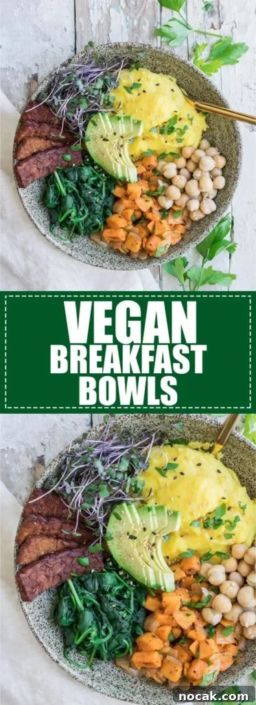 Protein-Packed Vegan Breakfast Bowl with Tempeh Bacon 5 Choosingchia.com| This nourishing vegan breakfast bowl is loaded with tempeh bacon, polenta, and sweet potato hash. easy to make and delicious!