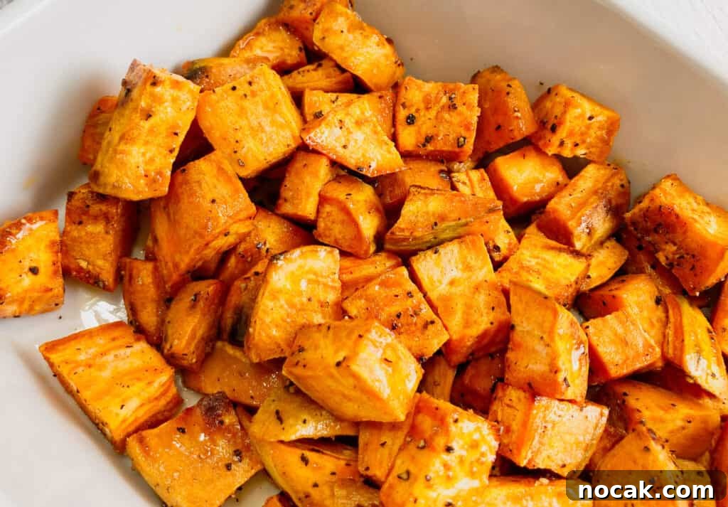 Maple-Glazed Roasted Sweet Potatoes with Crispy Edges 5 maple roasted sweet potatoes