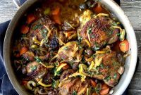 Moroccan Chicken with Olives and Preserved Lemons — One-Skillet Meal