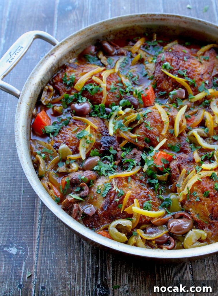 Moroccan Chicken with Olives and Preserved Lemons — One-Skillet Meal 4 moroccan chicken