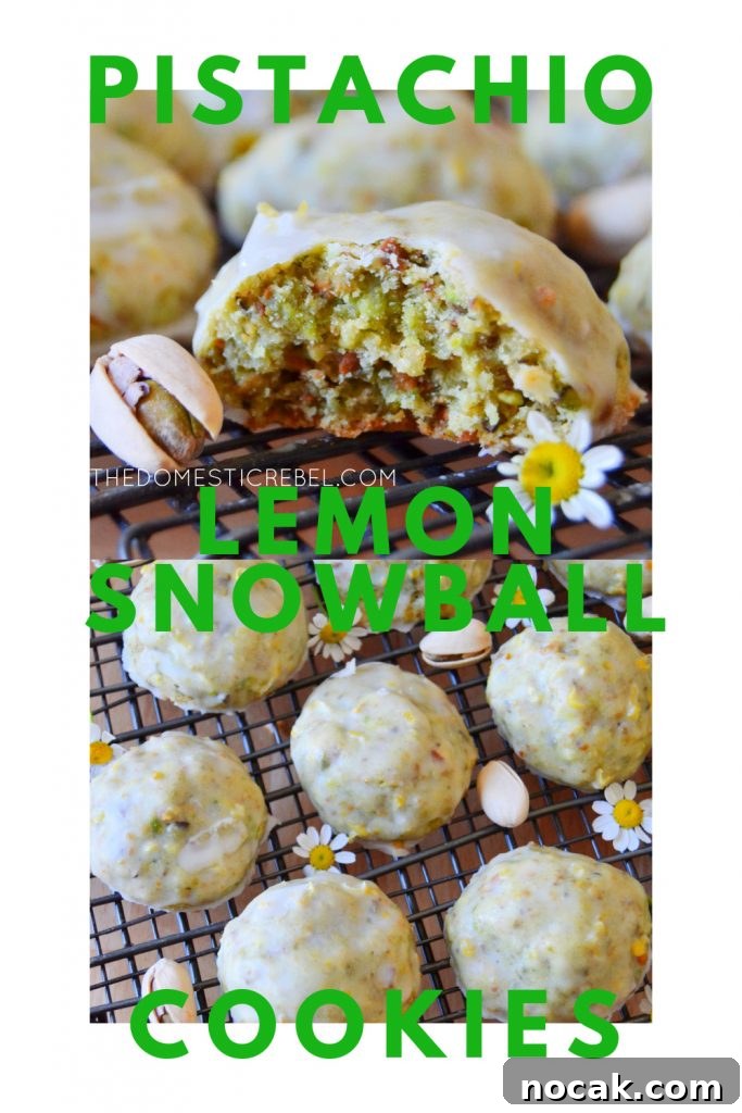 Pistachio Lemon Snowball Cookies Recipe for Zesty, Crunchy Treats 9 pistachio lemon cookies photo collage