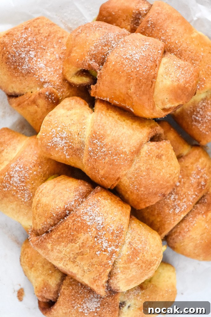 Air Fryer Apple Pie Crescent Rolls Recipe 14 cooked and plated air fryer apple pie crescent rolls.