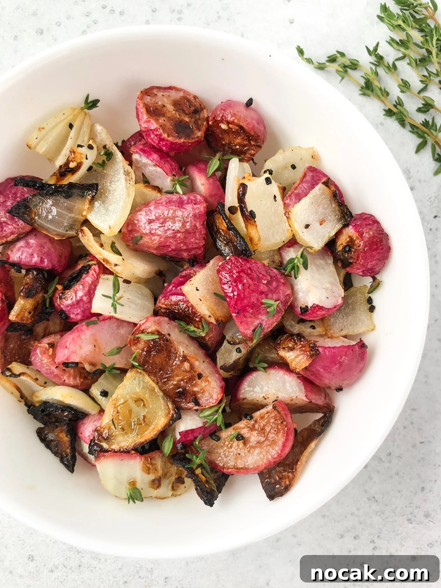 Thyme-Roasted Radishes and Onions – Whole30 & Keto Side Dish 2 img 2285 1