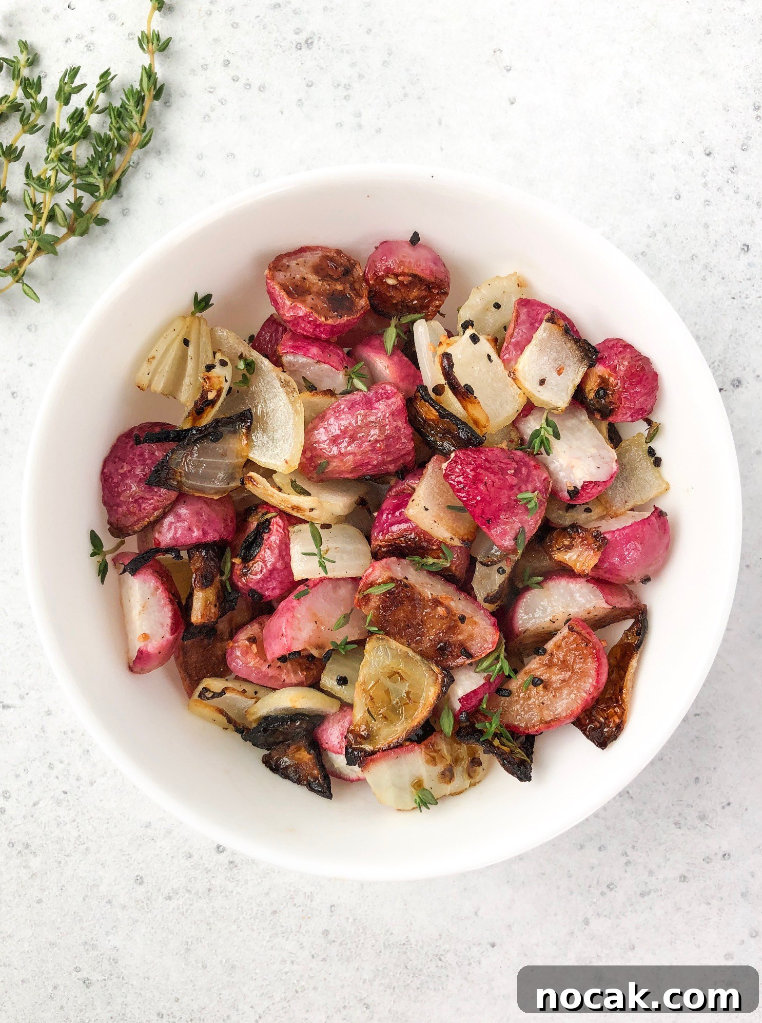 Thyme-Roasted Radishes and Onions – Whole30 & Keto Side Dish 3 img 2285 2