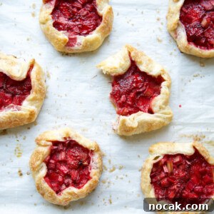 Rustic Strawberry Rhubarb Galettes with Flaky Crust 6 Individual strawberry rhubarb galettes