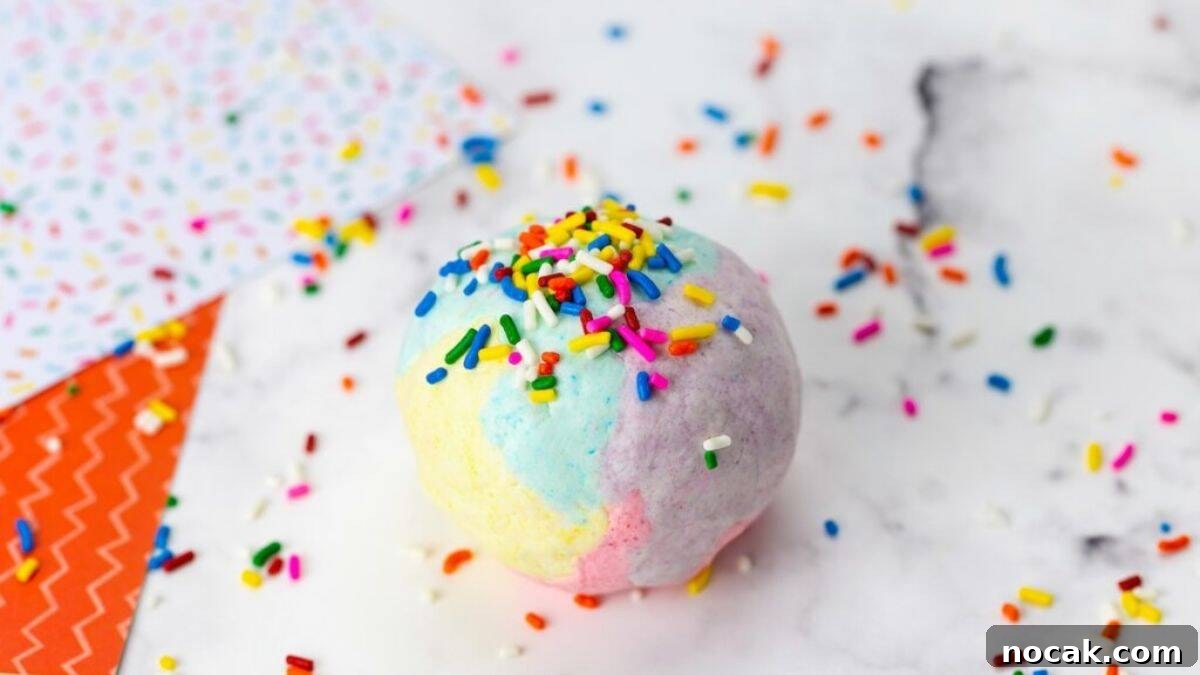 A close-up shot of Edible Unicorn Poop Play Dough.