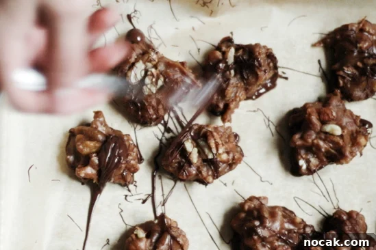 Walnut and Pecan Clusters Recipe: Crunchy No-Bake Candy 2 Walnut-Pecan Clusters Recipe | sophisticatedgourmet.com