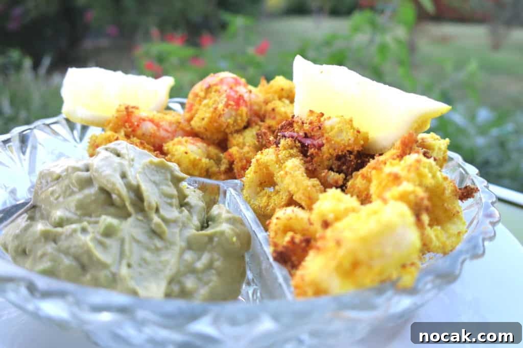 crispy baked calamari & prawns with avocado salsa