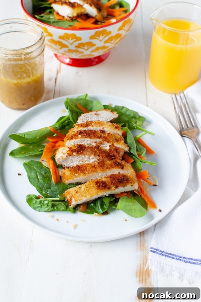 Chicken Spinach Salad with Orange-Ginger Dressing from thelittlekitchen.net Chicken Spinach Salad with Orange-Ginger Dressing from thelittlekitchen.net