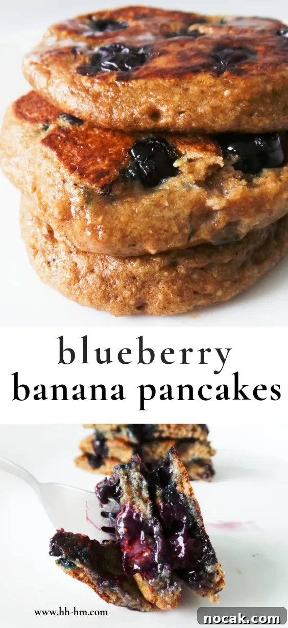 Blueberry Banana Oatmeal Pancakes Recipe for Fluffy Breakfast 6 Blueberry Banana Oatmeal Pancakes - healthy and easy pancake recipe that you can make with oats and without flour! High-fiber, nourishing and really yummy! | Clean eating breakfast recipe