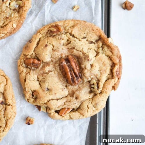 cookie on white parchment paper.