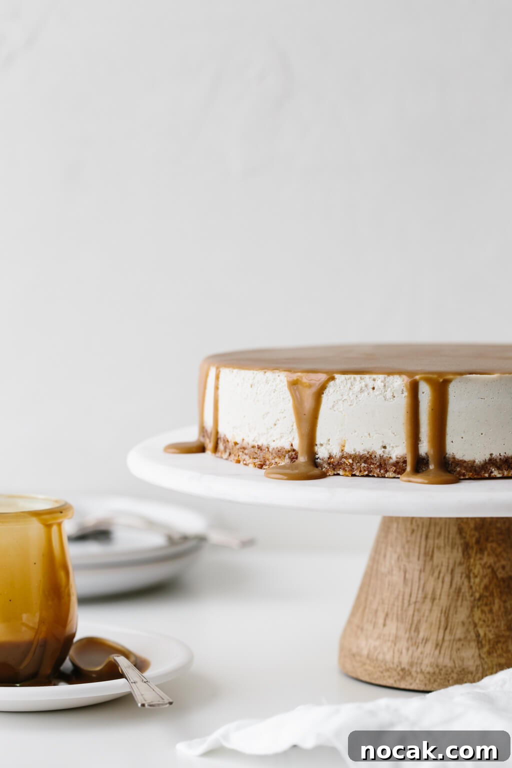 Top 10 Must-Try Recipes from 2017: Crowd-Pleasing Favorites 5 This gluten-free vegan caramel cheesecake is drizzled with a rich salted caramel sauce. The cheesecake is made from soaked cashews and is super creamy and decadent.