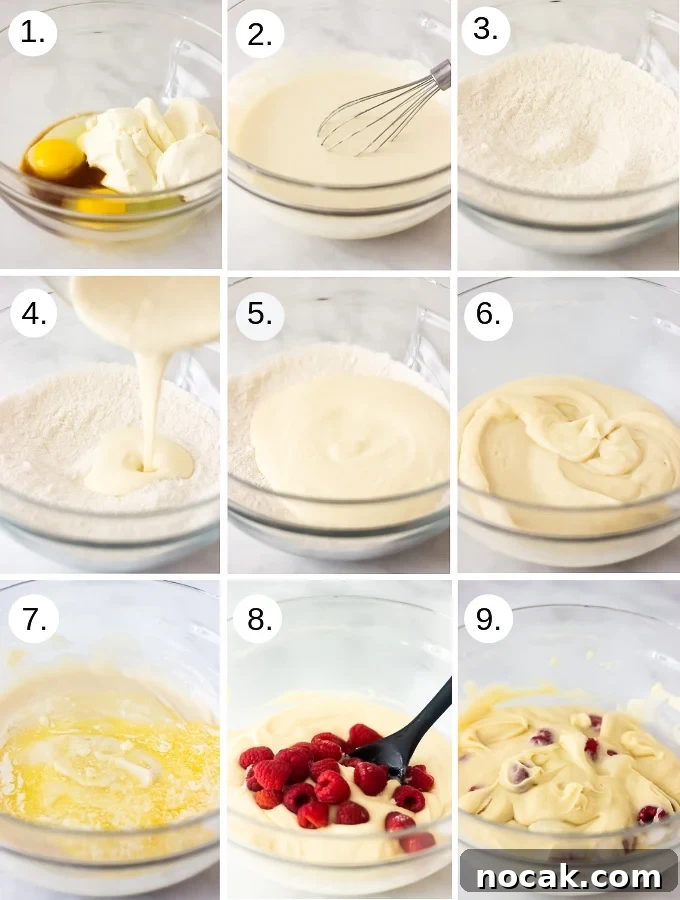 Lemon Curd-Glazed Ricotta Raspberry Cake Recipe 3 Step by step photos to make Raspberry Ricotta Cake with Lemon Curd Glaze