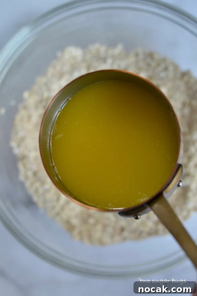 melted butter in a small sauce pan