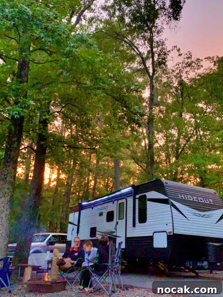 What We Learned After One Year Living in an RV 9 rv sunset at KOA Kings Dominion