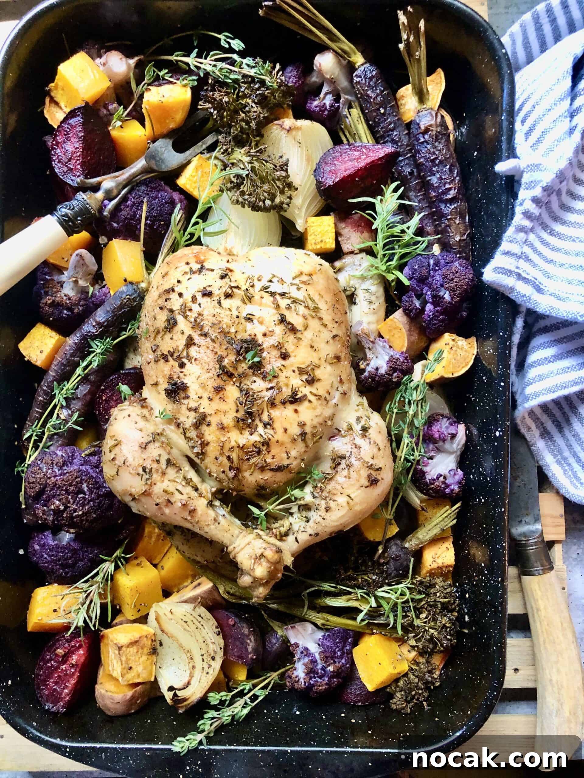 Roasted Chicken with Autumn Vegetables and Herbs 12 Roasted Chicken with Fall Vegetables
