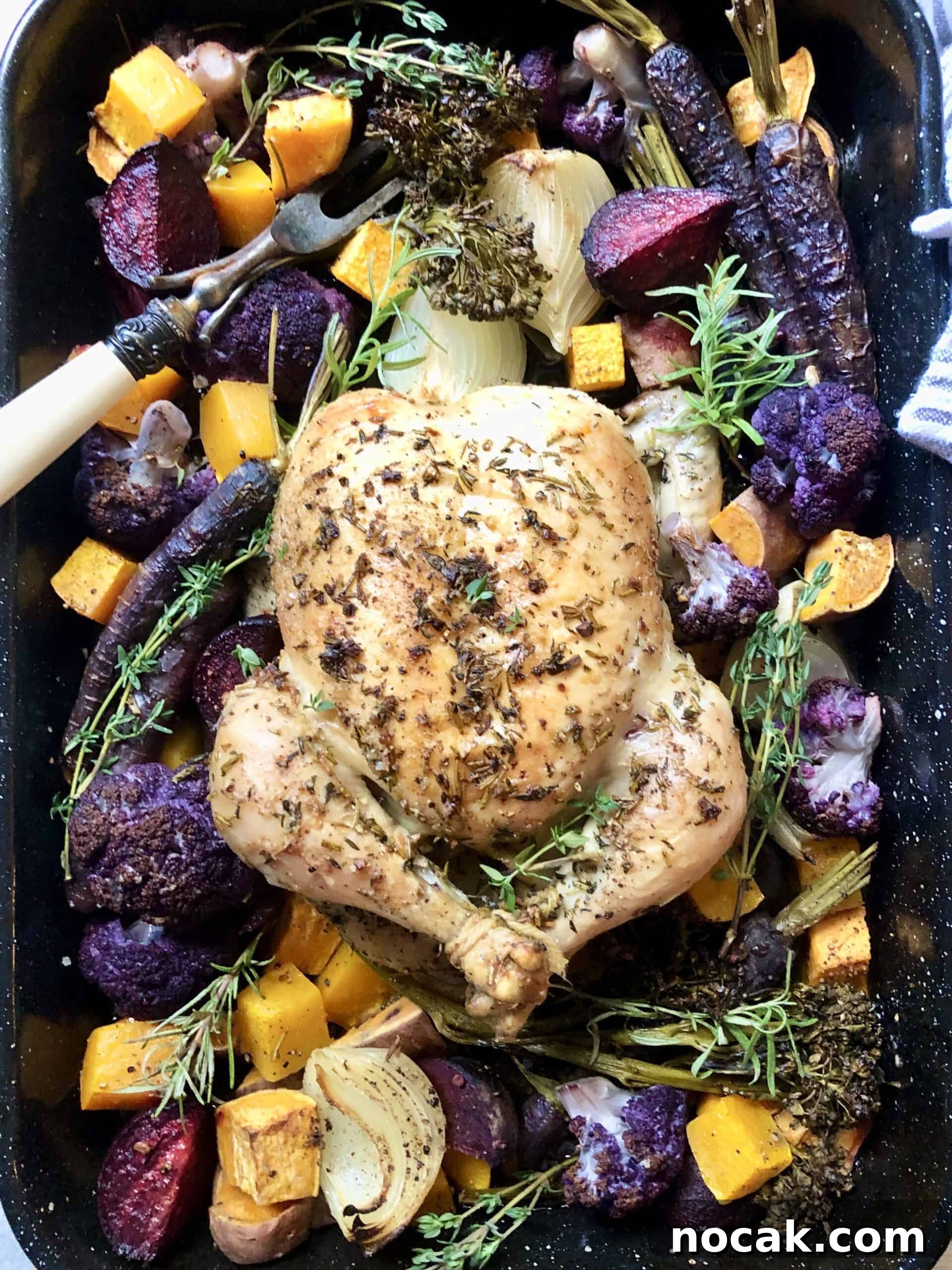 Roasted Chicken with Autumn Vegetables and Herbs 15 Roasted Chicken with Fall Vegetables