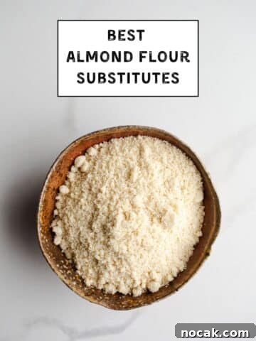 Blanched almond flour in a rustic bowl.