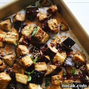 oven roasted sun dried tomato eggplant cubes recipe