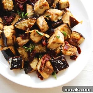 oven roasted sun dried tomato eggplant cubes recipe