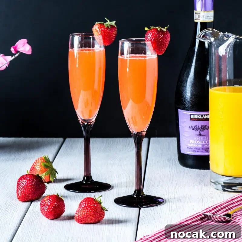 Italian Strawberry Mimosa Cocktail Recipe 2 Italian Strawberry Mimosa