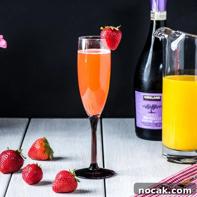 Italian Strawberry Mimosa Cocktail Recipe 8 Group of mimosas