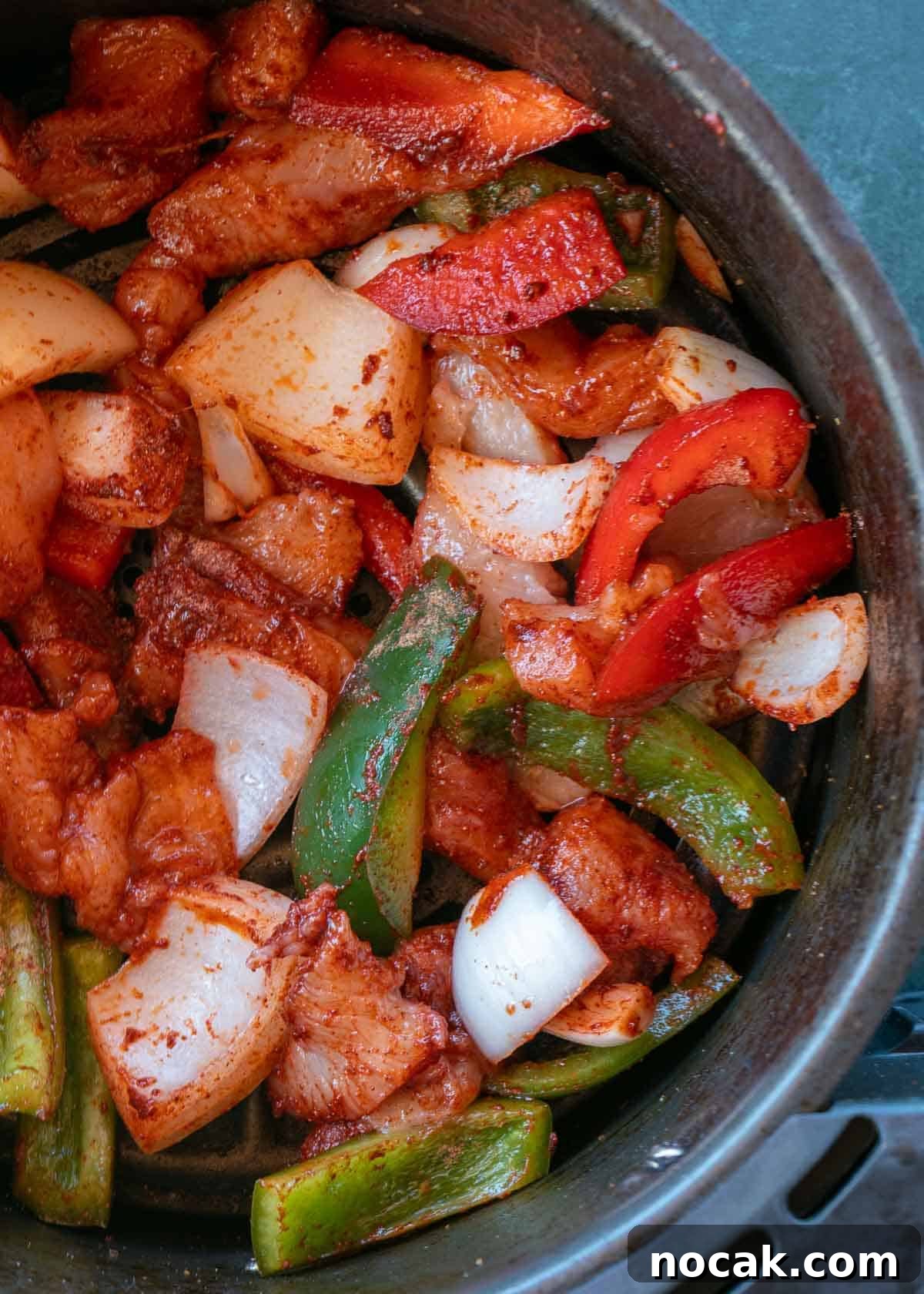 Crispy Air Fryer Chicken Fajitas with Peppers and Onions 8 Chicken Fajita ingredients in Air Fryer