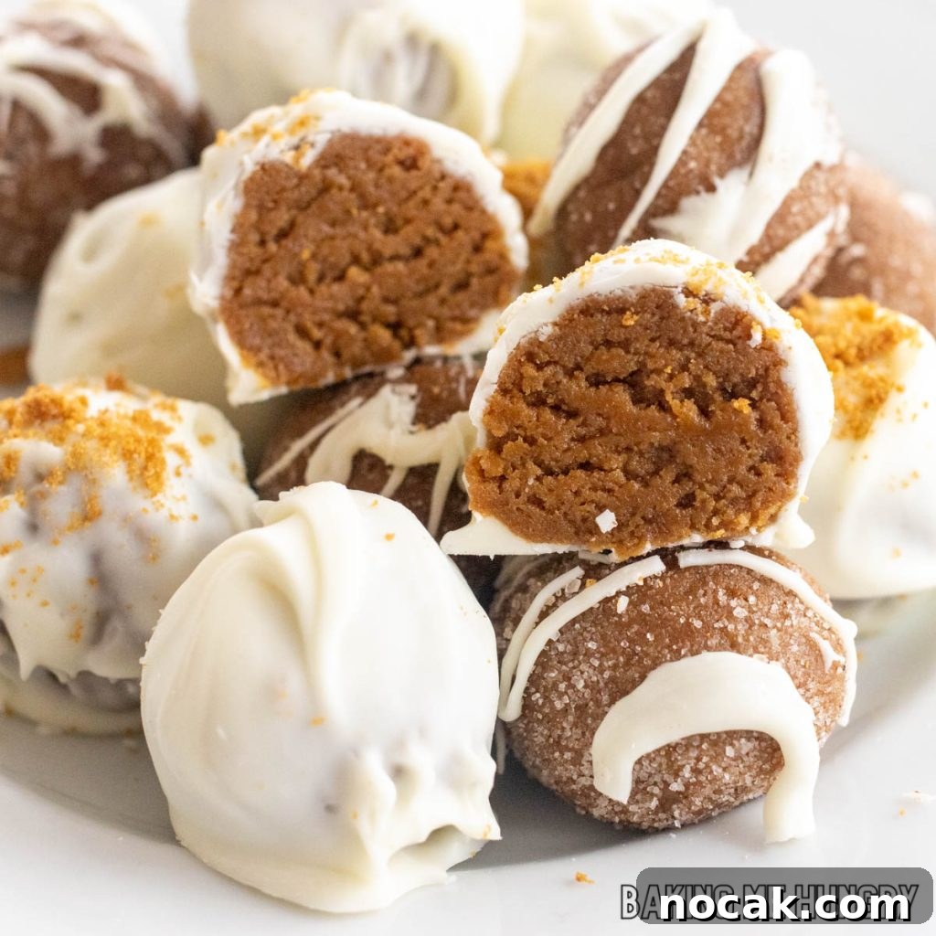 halves of cookie truffle resting on others in bowl