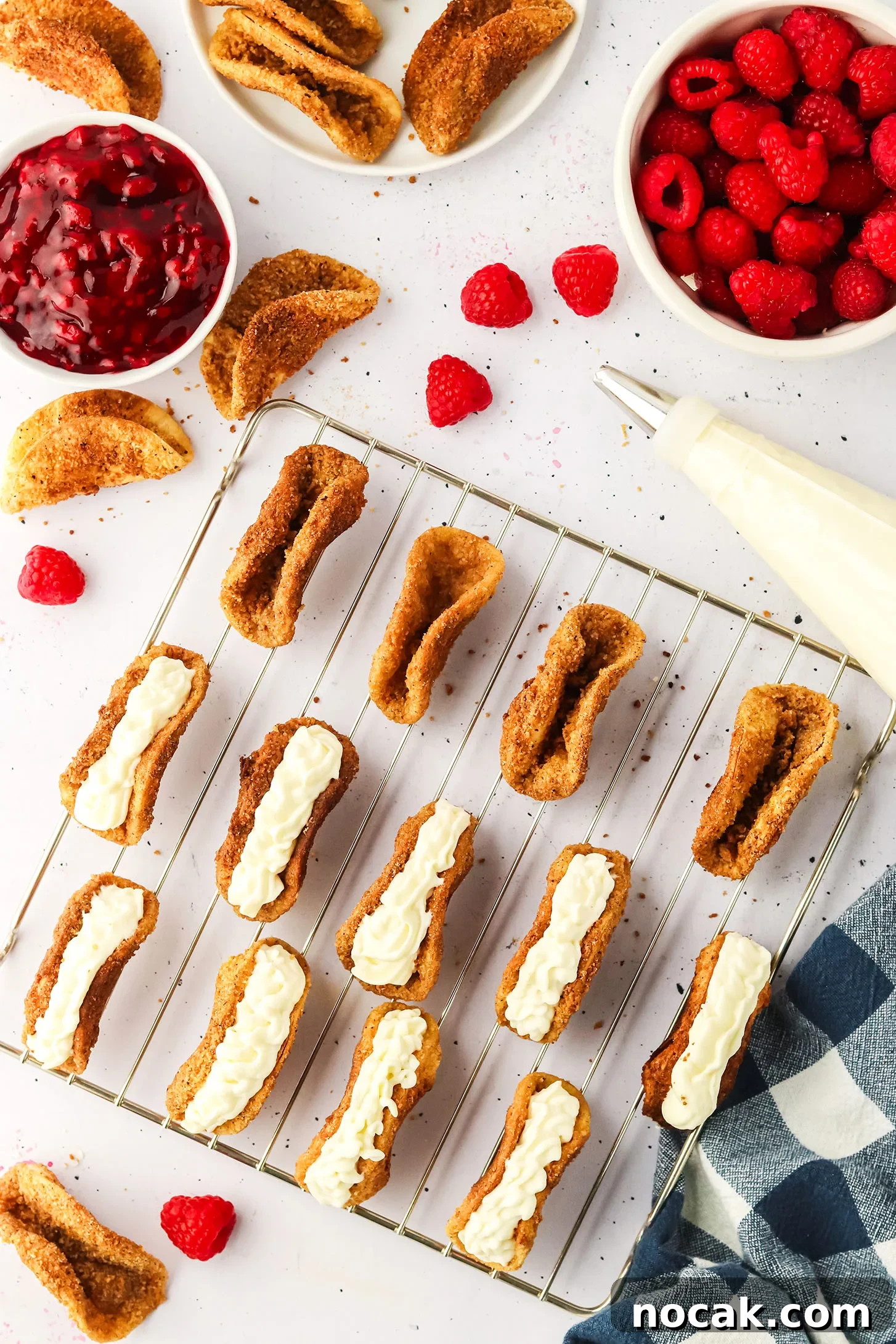 Raspberry Cheesecake Tacos: Creamy Dessert Taco Recipe 9 sweet taco shells filled with creamy cheesecake filling