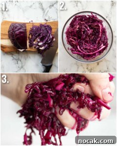 how to pickle red cabbage 3 step by step photos showing how to pickle red cabbage