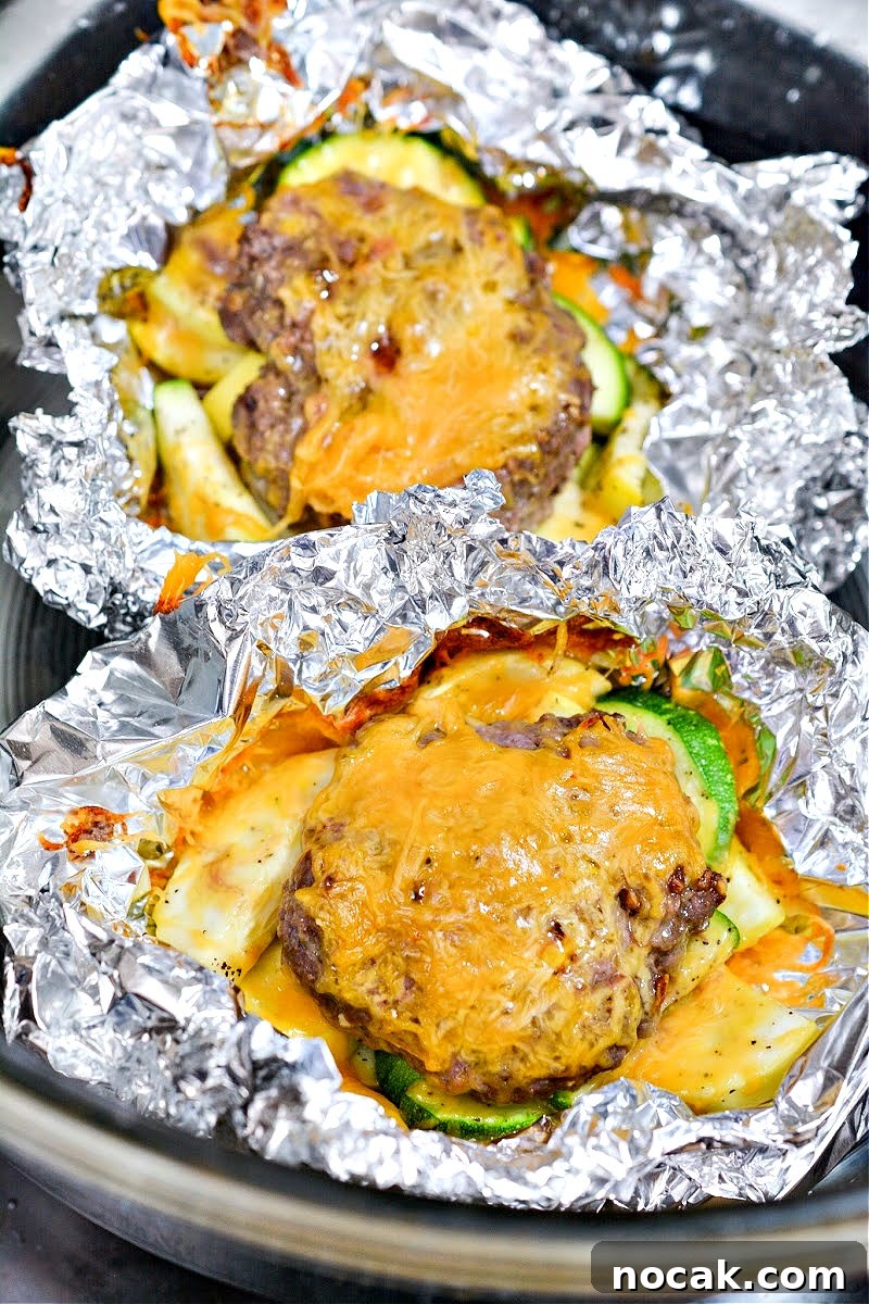 Keto Cheeseburger Foil Packets for Air Fryer Cooking 13 Keto Air Fryer Cheeseburger foil packet