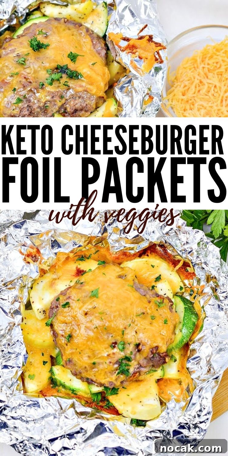 Keto Cheeseburger Foil Packets for Air Fryer Cooking 14 Keto Air Fryer Cheeseburger Foil Packet