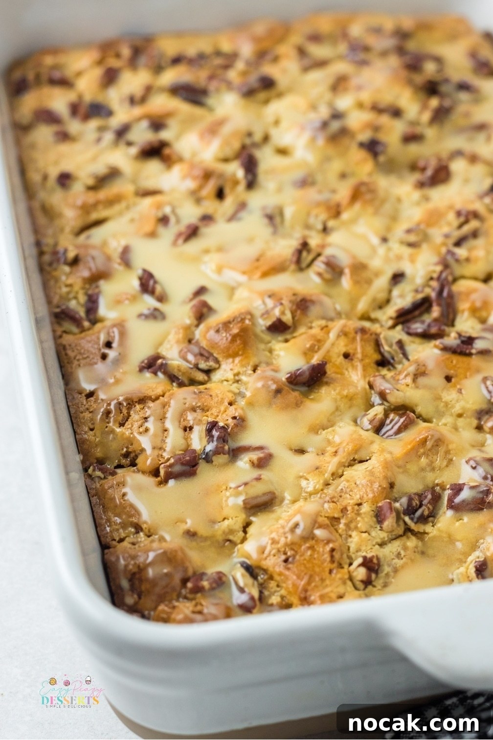 Salted Caramel Cinnamon Roll Casserole Recipe for Brunch 3 Cinnamon roll breakfast casserole