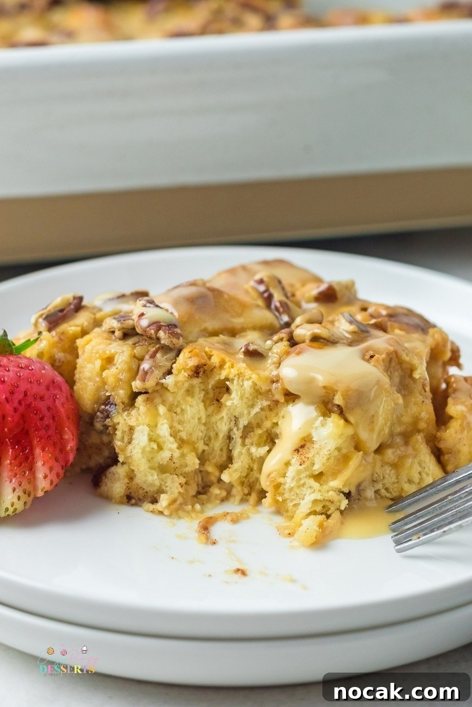 Salted Caramel Cinnamon Roll Casserole Recipe for Brunch 7 Caramel rolls