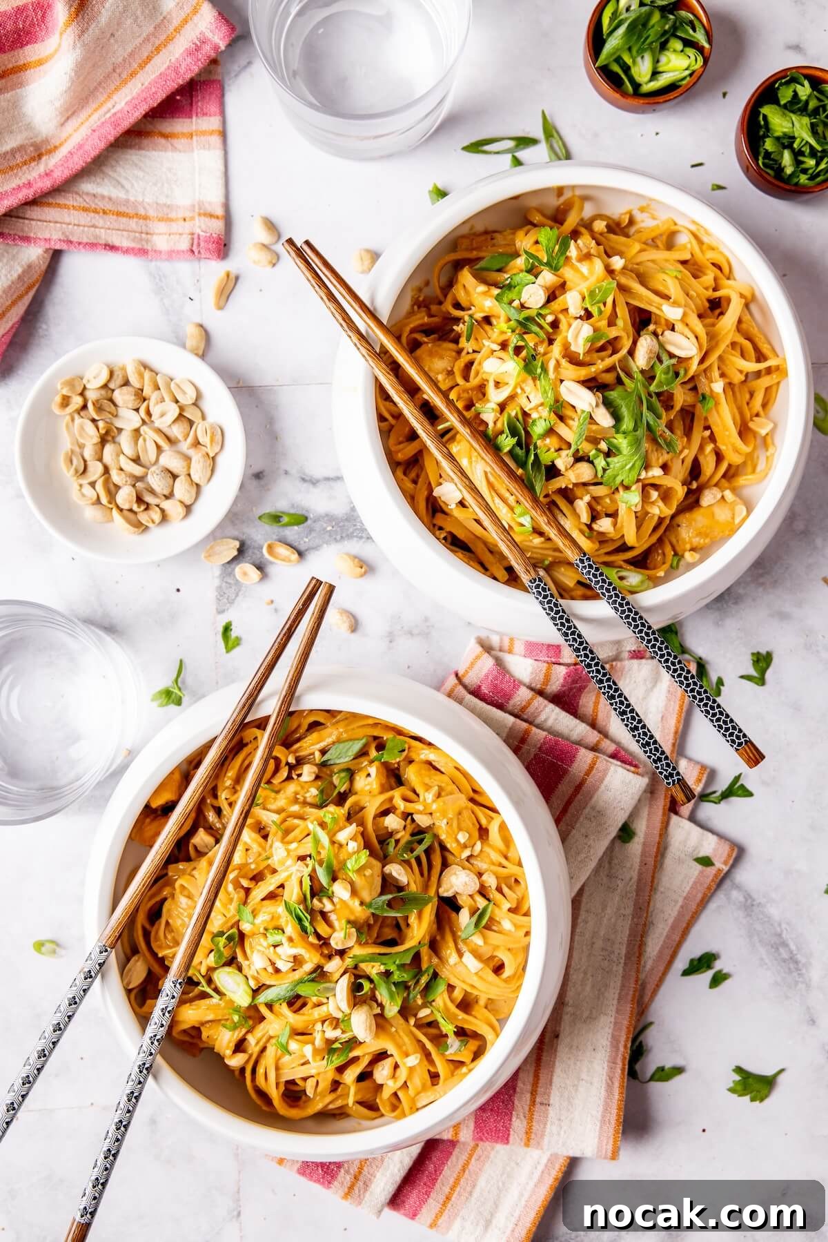 Creamy Spicy Peanut Noodles with Garlic and Lime 2 Easy Saucy Peanut Noodles - Olivia Adriance