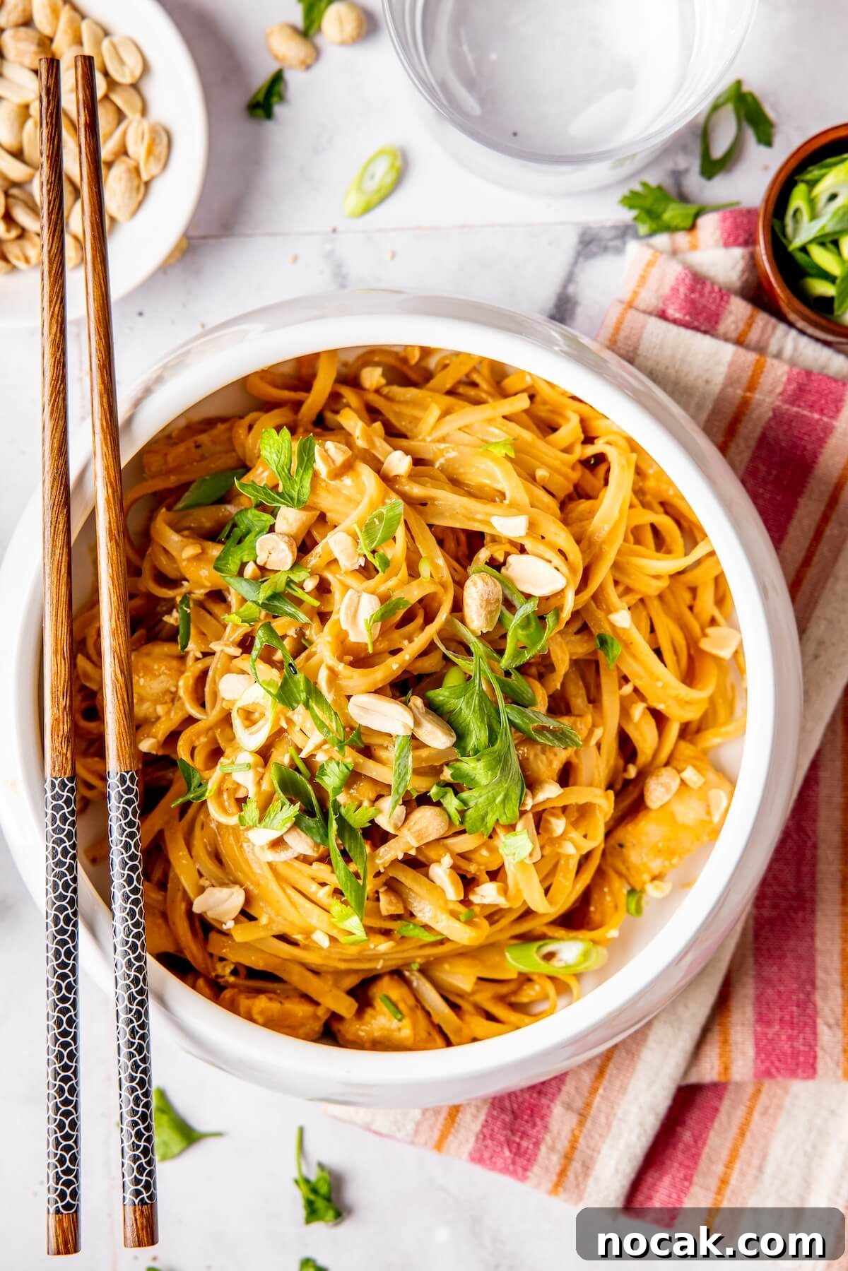 Creamy Spicy Peanut Noodles with Garlic and Lime 3 Easy Saucy Peanut Noodles - Olivia Adriance
