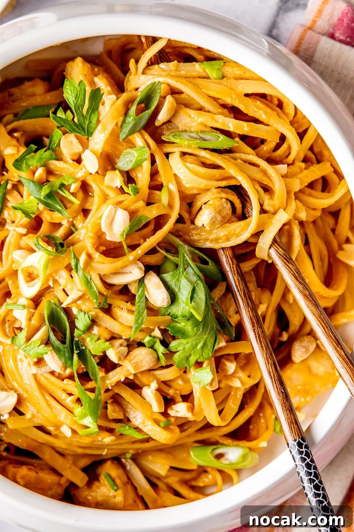 Creamy Spicy Peanut Noodles with Garlic and Lime 4 Easy Saucy Peanut Noodles - Olivia Adriance